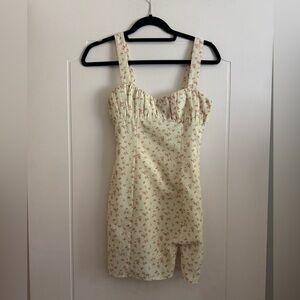 Princess Polly Cream Floral Dress